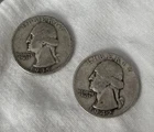 Silver Washington Quarter Lot Of 2 Coins -1935 S, 1942 S