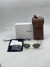 Celine Women's Triomphe Metal Sunglasses Gold/Green 4S235CMLB.35SG.U