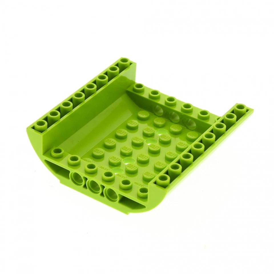 1x Lego Flugzeug Boden Rumpf 8x8x2 lime grün gewölbt Unterteil Power Miners 5409 - Bild 1 von 1