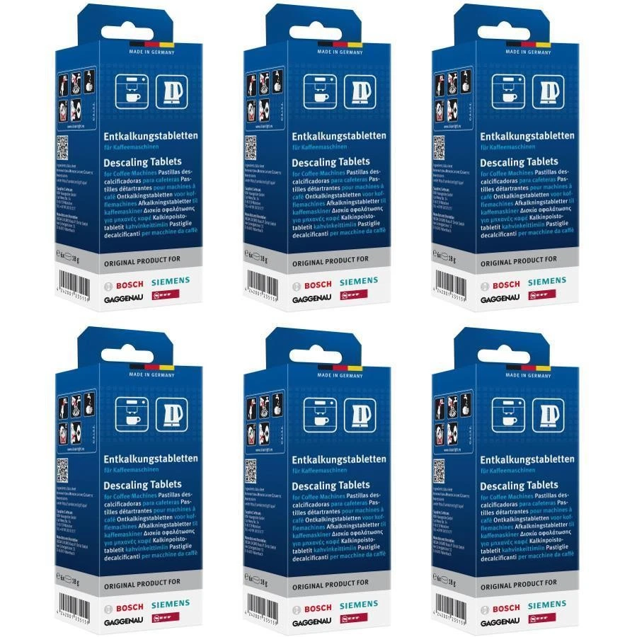 BSH 6 x Pastillas descalcificadoras Bosch Siemens NEFF 00312453 repuesto 00311864