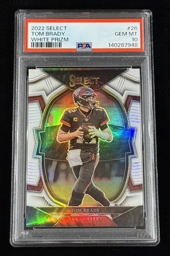 Tom Brady 2022 Panini Select Concourse #26 White Prizm #’d/35 PSA 10 GEM MINT