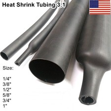 1-20 Feet Heat Shrink Tubing 3:1 Marine Wire Wrap Adhesive Glue Lined Waterproof