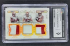 2022 Flawless Samuel Christian McCaffrey George Kittle Triple Patch /25 CGC 9