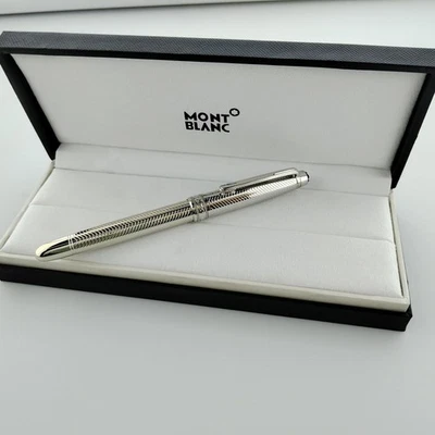 New Montblanc Meisterstuck 163 Silver Classique Rollerball Pen With Refill US
