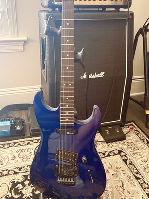 CHARVEL GUITAR.  3DR Vintage late-1980s Charvel Model (Dinky)   Electric blue.