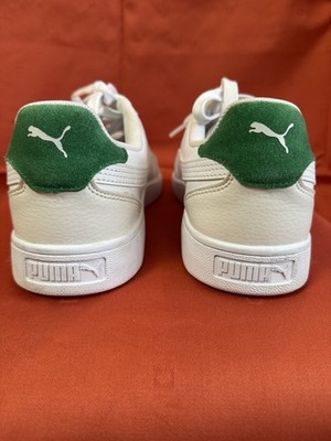 PUMA Herren Sneaker Leder Weiß/Grün Gr. 45   sehr guter Zustand