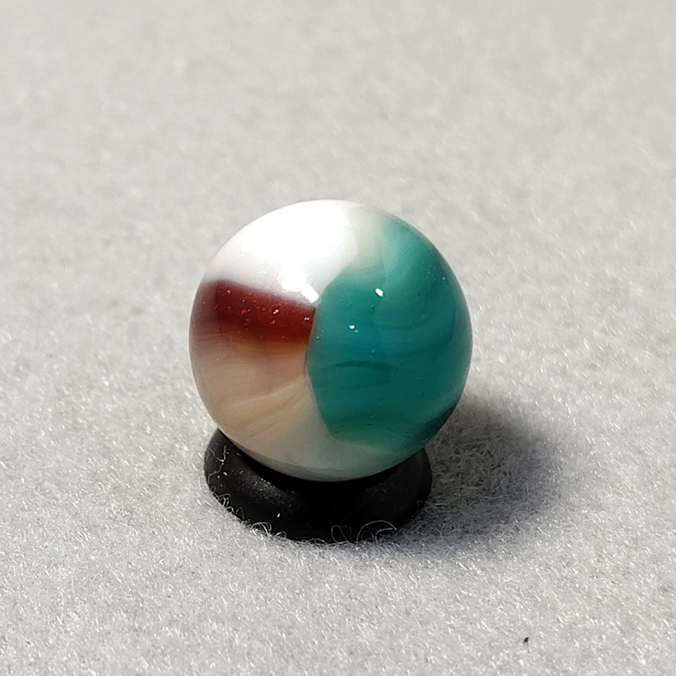 5/8" Vitro Ágata Mármol, Tri Lite, Aguamarina, Rojo - COMO NUEVO Foto 2 de 4