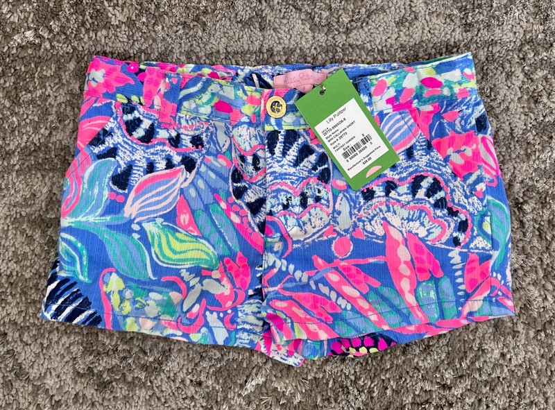 Lilly Pulitzer  NWT Girl’s Size 8 Fantasy Garden Mini Callahan Shorts NEW Pink