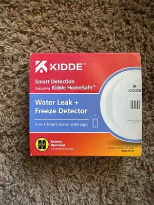 KIDDE Smart Detection Water Leak + Freeze Detector 60WLDR-W Battery Operated