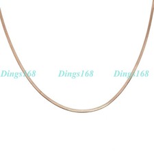 18K Rose Gold Filled Tarnish-Free 2mm Thin 18 inch Herringbone Chain Necklace