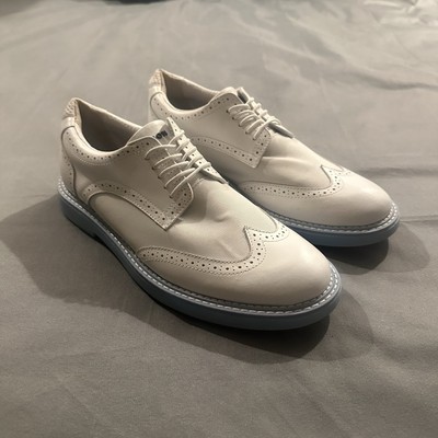 Greyson Alpha Wolf Golf Shoes Spikeless Wingtip White Blue  display picture 2