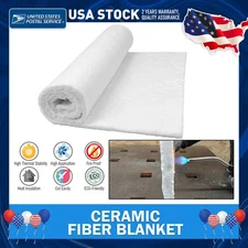 Ceramic Fiber Insulation Blanket, 2500F, Fireproof Insulation 0.4" x 12"x 24”