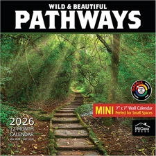 MICASA Pathways 2026 Mini Wall Calendar, 12-Month, 7x14" Open, Giftable, Durable