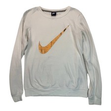 Nike Woman's Small Sweatshirt Cotton Blend Metallic Swoosh