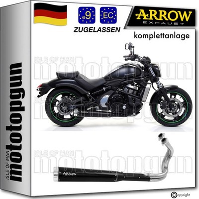 ARROW KOMPLETTANLAGE OP REBEL SCHWARZ KAWASAKI VULCAN S 650 2021 21 2022 22