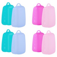 8 Pcs Portable Silicone Toothbrush Head Caps Travel Covers Case for