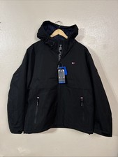 Tommy Hilfiger Mens Black Performance Hooded ...