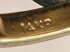 "VINTAGE" 14K-P YELLOW GOLD DIAMOND RING (APPZ. SIZE 5.5) (13 DIAMONDS) — photo 2