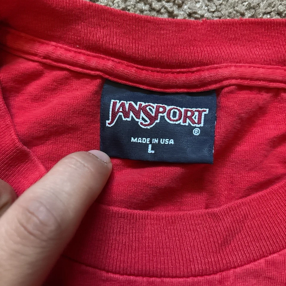 Camiseta vintage roja de la Universidad Linfield manga corta, talla grande Foto 2 de 4