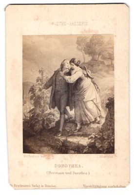 Fotografie J. Albert, aus der Goethe Galerie, Dorothea Hermann und Dorothea 
