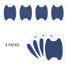 4PCS Blue Carbon Fiber Car Door Handle Protector Film Anti Scratch Sticker US