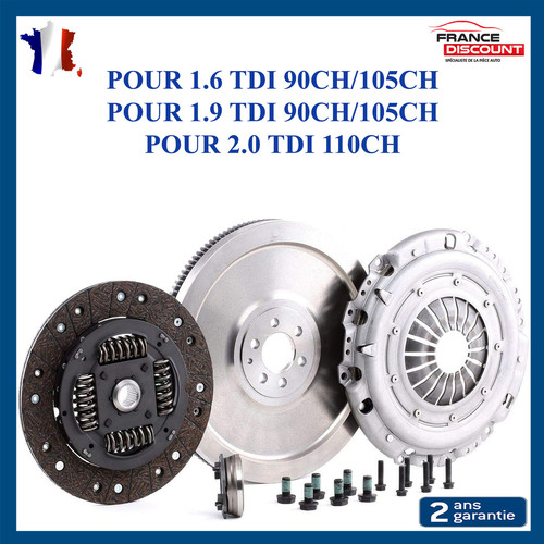 KIT EMBRAYAGE + VOLANT MOTEUR RIGIDE VW GOLF 5 TOURAN 1.9 TDI 105 90 IDEM 835035 - Imagen 1 de 9