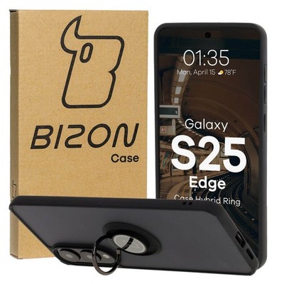 Handyhülle für Galaxy S25 Edge Bizon Case Cover Schutzhülle Etui Hülle Schwarz