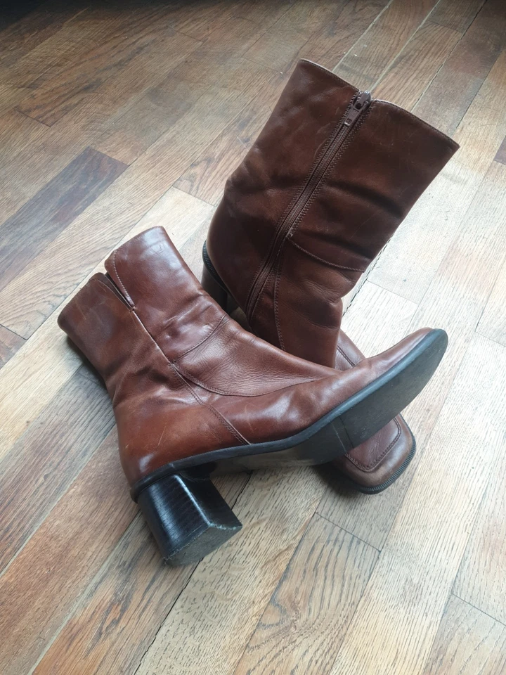 Damen Stiefeletten, Braun Vintage 40 - Bild 2 von 4