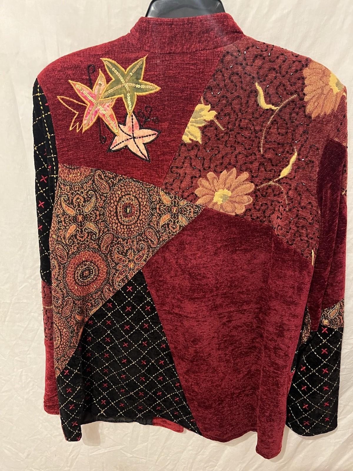 Indigo Moon VTG Patchwork Lined Blazer Jacket Wom… - image 2