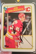 1988-89 Topps - Joe Nieuwendyk #16 Signed Rookie Year Auto Rare Early Autograph 