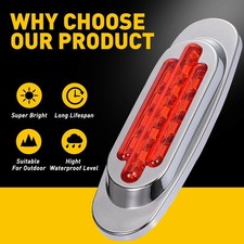 Side 16LEDs Marker Turn Signal Tail Clearance Warning Light Trailer Truck