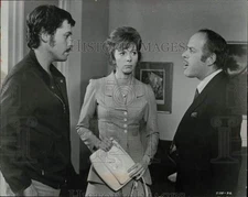 1972 Press Photo Jon Finch, Anna Massey and Clive Swift in "Frenzy" - lry05807