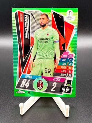2020 Topps Chrome Match Attax UCL Gianluigi Donnarumma Green Refractor /99 #142
