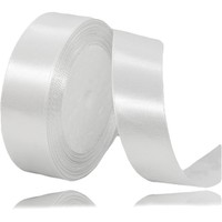 Satinband Geschenkband Weiß 25Mm Breit 23M Dekoband Bastelband Hochzeit Gebur...