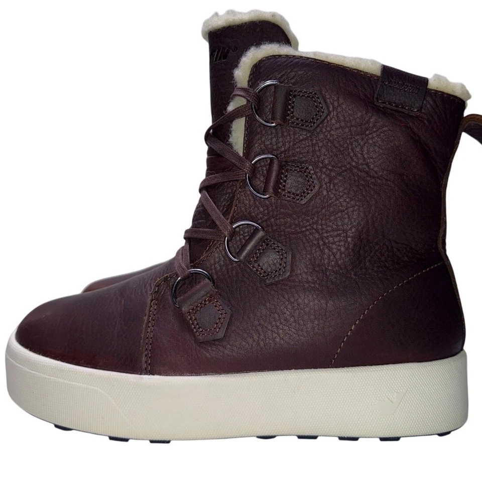 Botas de Invierno Baffin High Park Para Mujer 8 Aisladas Impermeables Cuero Marrón  Foto 3 de 4