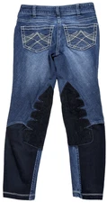 Ariat Whipstitch Denim Knee Patch Breeches - Girls Size 10  Riding Jeans EUC