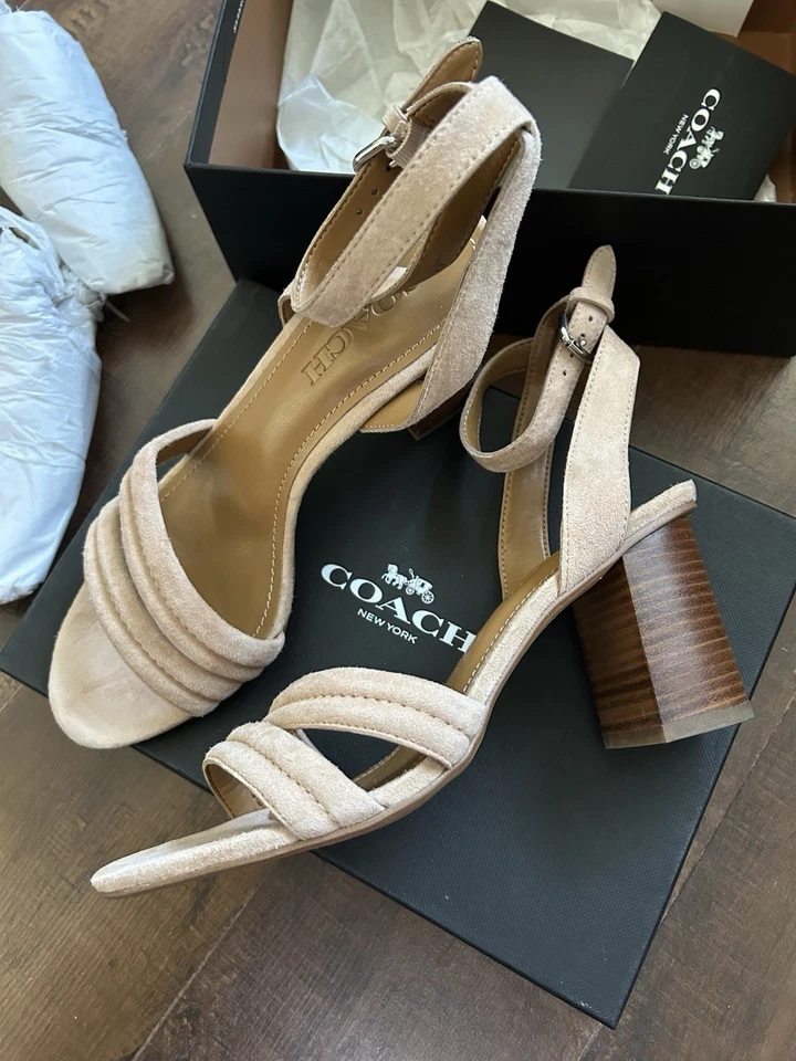 Sandalia Coach Pierce Gamuza Rosa Talla 7.5 Foto 4 de 4