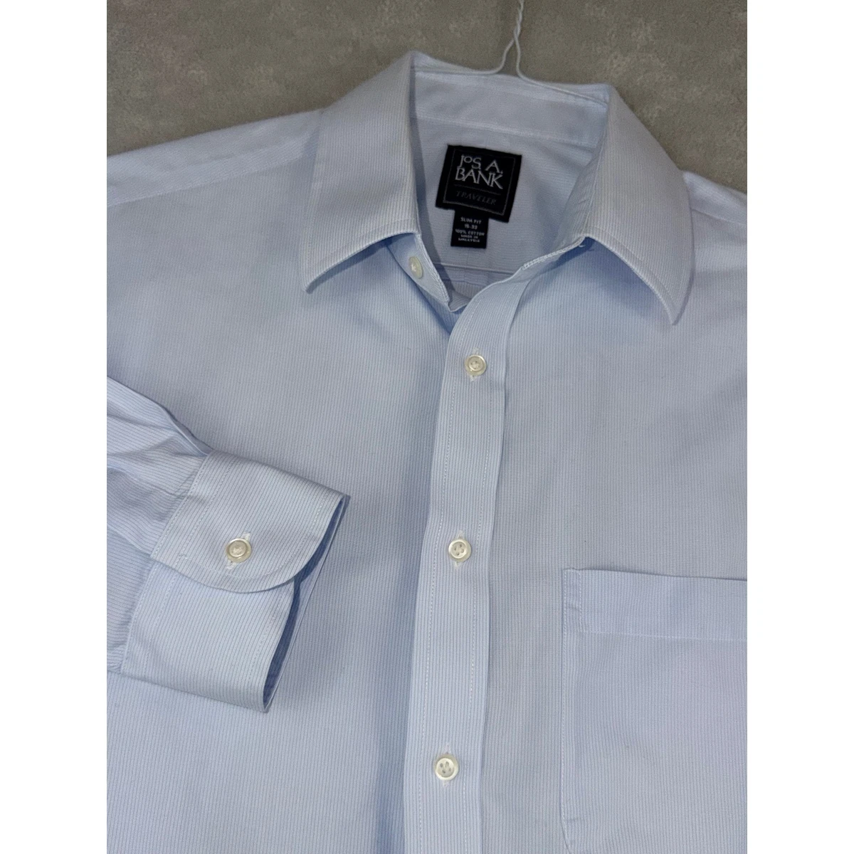 green emerald velvet dress Jos A Bank Slim Fit Travelers Collection Light Blue Cotton Dress Shirt
