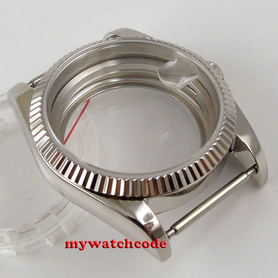 CAJA DE RELOJ PARNIS 36mm acero cristal zafiro compatible con movimiento ETA 2824 2836 8215 8205 Foto 4 de 4