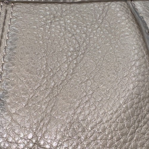 The Sak Pebbled Leather Crossbody Foldover Handbag Taupe With Gold Tone Hardware - Picture 6 of 13