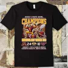 HOT! Minnesota Golden Gophers Beat Virginia Tech | Duke’s Mayo Bowl T-Shirt