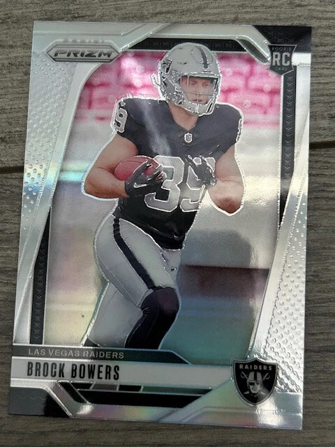 2024 Panini Prizm Brock Bowers RC Silver Prizm #315 Raiders Rookie