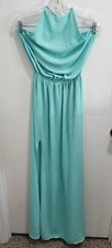 NWT Show Me Your Mumu Heather Halter Dress Solid Bright Blue High Neck Size XS