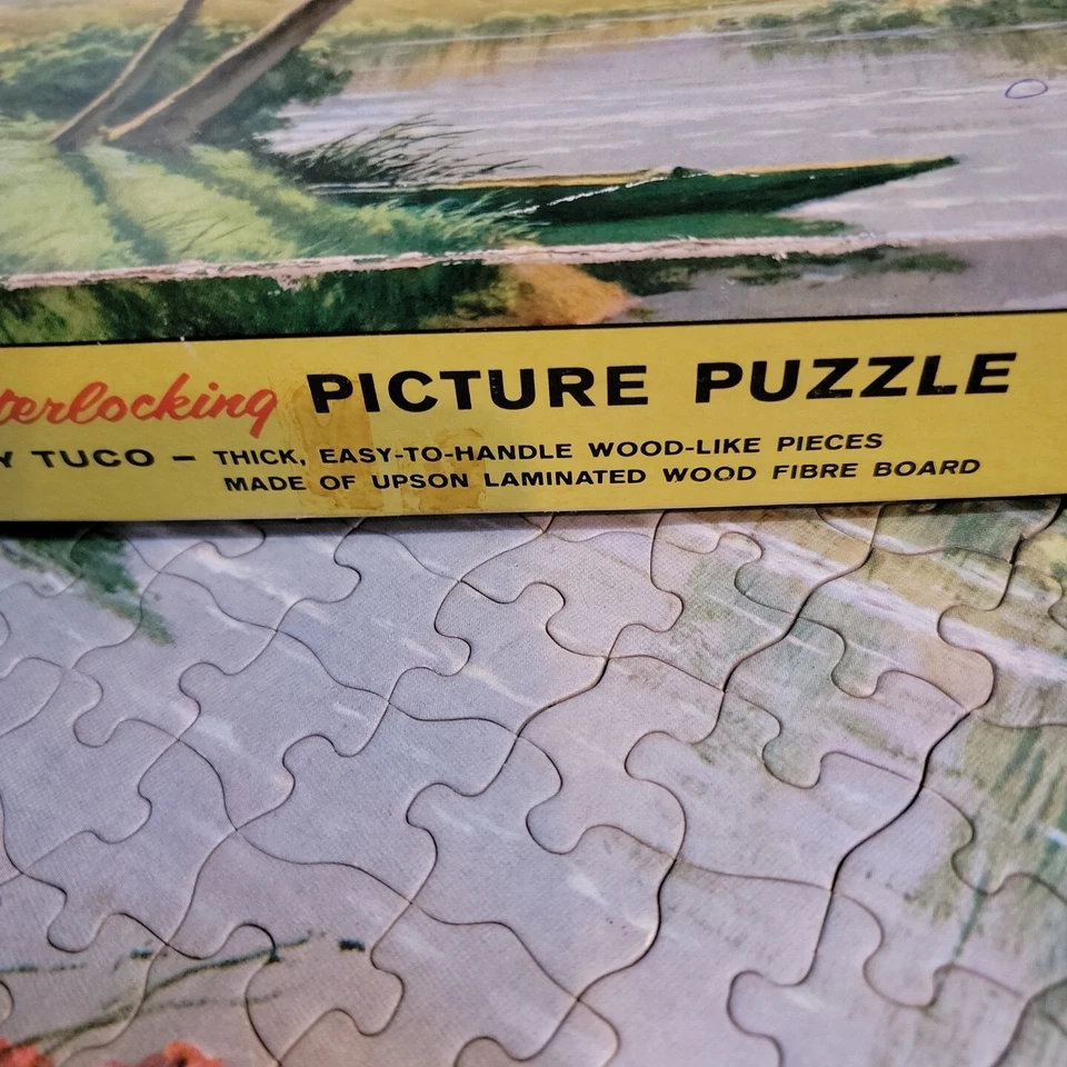 Antigo TUCO Picture Puzzle Glories of the Seine 350 a 400 peças 1 peça final faltando - Imagem 3 de 4