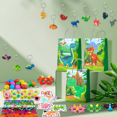 Dinosaurier Party Gefälligkeiten, 96pcs All-in-One Dino Geburtstag Mitgebsel Set - Bild 6 von 10