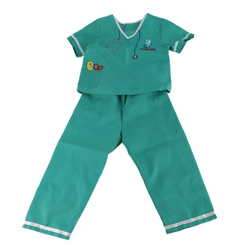 Kids Hospital Nurse Medical Green Costume Fancy Dress Pretend Cosplay - Picture 2 of 6