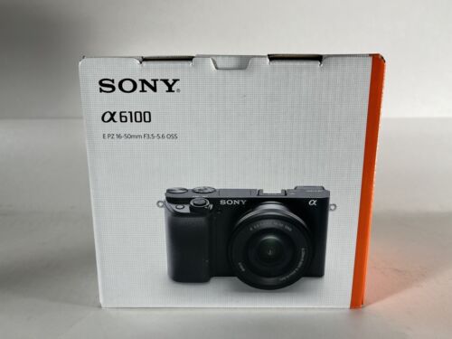 Sony Alpha A6100 Mirrorless Camera with 16-50mm Zoom Lens, Black (ILCE6100L/B) - Afbeelding 1 van 5