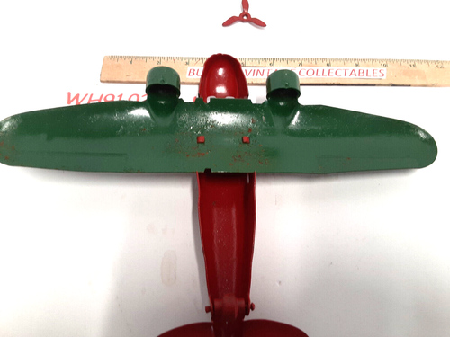 Vintage Wyandotte Tin Plane To Restore 9-1/4" Long x 12-3/4" Wing Span - Picture 7 of 10