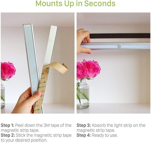 3 Pack OxyLED Motion Sensor Closet Lights, Wardrobe Light USB Rechargeable - Picture 4 of 7