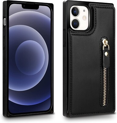 iPhone 12 / 12 Pro Handyhülle Schutzhülle Leder Card Wallet RFID Schutz